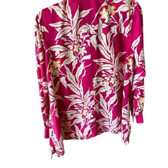 Westbound Pink Tropical Button Down Shirt M - Picture 3 of 7